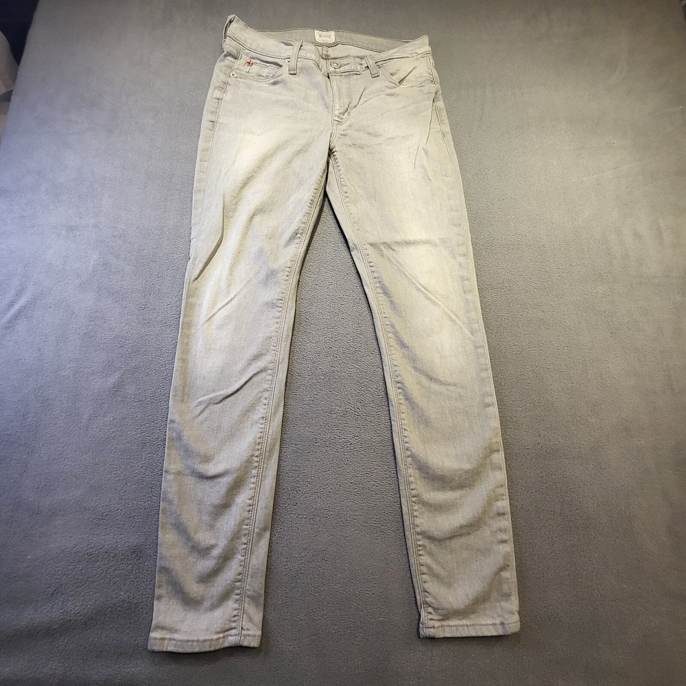 Hudson Jeans Women's Size 27 Gray Skinny Leg Distressed Stretch Denim